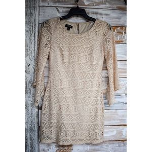 Tribal Lace Off White Dress